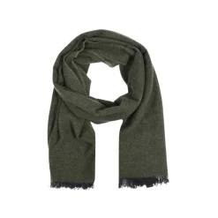 Fefè Napoli - Dark Green Cashmere Elegance Scarf - Scarves and Foulards - Handmade in Italy - Luxury Exclusive Collection - Avvenice