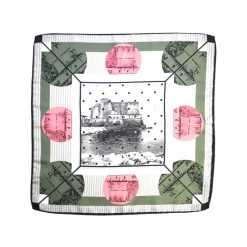 Fefè Napoli - Dell'Ovo Castle Silk Panorama Pocket Square - Pocket-Square - Handmade in Italy - Luxury Exclusive Collection - Avvenice