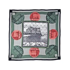Fefè Napoli - Dell'Ovo Castle Wool Silk Shawl - Scarves and Foulards - Handmade in Italy - Luxury Exclusive Collection - Avvenice