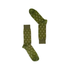 Fefè Napoli - Green Golf Short Dandy Men's Socks - Socks - Handmade in Italy - Luxury Exclusive Collection - Avvenice