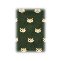 Fefè Napoli - Green Owls Scaramantia Men's Socks - Socks - Handmade in Italy - Luxury Exclusive Collection - Avvenice