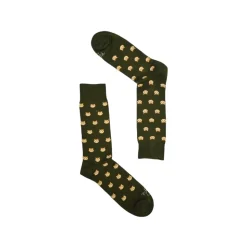 Fefè Napoli - Green Owls Short Scaramantia Men's Socks - Socks - Handmade in Italy - Luxury Exclusive Collection - Avvenice