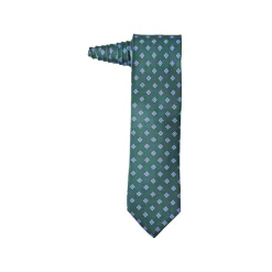 Fefè Napoli - Green Quatrefoil Gentleman Silk Tie - Ties - Handmade in Italy - Luxury Exclusive Collection - Avvenice