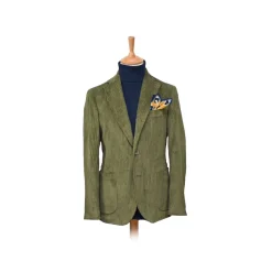 Fefè Napoli - Green Velvet Larocciatore Jacket - Jackets - Handmade in Italy - Luxury Exclusive Collection - Avvenice