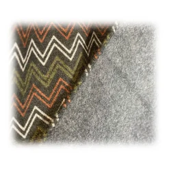 Fefè Napoli - Green Zig-zag Double Dandy Silk Scarf - Scarves and Foulards - Handmade in Italy - Luxury Exclusive Collection - Avvenice