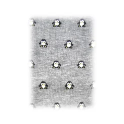 Fefè Napoli - Grey Dandy Penguins Men's Socks - Socks - Handmade in Italy - Luxury Exclusive Collection - Avvenice