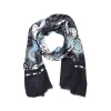 Fefè Napoli - Grey Gears Dandy Wool Scarf - Scarves and Foulards - Handmade in Italy - Luxury Exclusive Collection - Avvenice