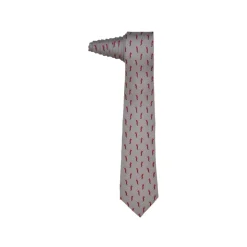 Fefè Napoli - Grey Lucky Horns Scaramantia Silk Tie - Ties - Handmade in Italy - Luxury Exclusive Collection - Avvenice
