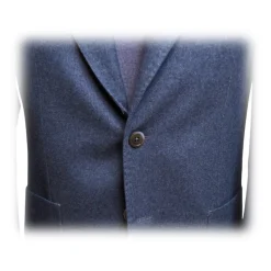 Fefè Napoli - Lachiaia Wool Blue Jacket - Jackets - Handmade in Italy - Luxury Exclusive Collection - Avvenice
