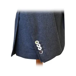 Fefè Napoli - Lachiaia Wool Blue Jacket - Jackets - Handmade in Italy - Luxury Exclusive Collection - Avvenice