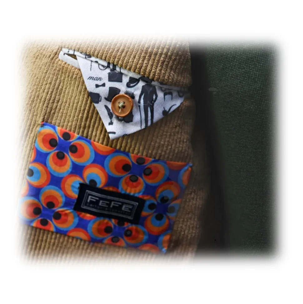 Fefè Napoli - Lagaga 'Camel Velvet Jacket - Jackets - Handmade in Italy - Luxury Exclusive Collection - Avvenice