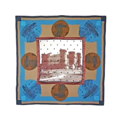 Fefè Napoli - Maschio Angioino Wool Silk Shawl - Scarves and Foulards - Handmade in Italy - Luxury Exclusive Collection - Avvenice