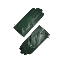 Fefè Napoli - Men's Olive Green Leather Gloves - Gloves - Handmade in Italy - Luxury Exclusive Collection - Avvenice