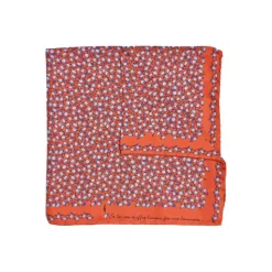 Fefè Napoli - Orange Lemons Silk Dandy Pocket Square - Pocket-Square - Handmade in Italy - Luxury Exclusive Collection - Avvenice
