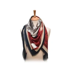 Fefè Napoli - Pulcinella Wool Silk Shawl - Scarves and Foulards - Handmade in Italy - Luxury Exclusive Collection - Avvenice