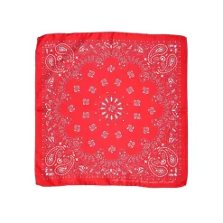 Fefè Napoli - Red Bandan Silk Dandy Pocket Square - Pocket-Square - Handmade in Italy - Luxury Exclusive Collection - Avvenice