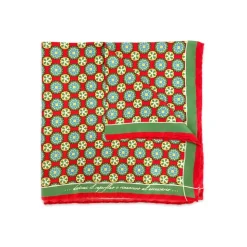 Fefè Napoli - Red Floreal Silk Gentleman Pocket Square - Pocket-Square - Handmade in Italy - Luxury Exclusive Collection - Avvenice
