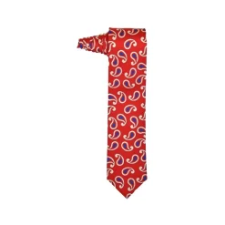 Fefè Napoli - Red Paisley Dandy Silk Tie - Ties - Handmade in Italy - Luxury Exclusive Collection - Avvenice