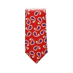 Fefè Napoli - Red Paisley Dandy Silk Tie - Ties - Handmade in Italy - Luxury Exclusive Collection - Avvenice