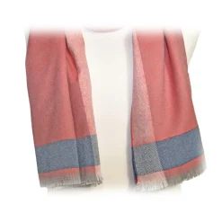 Fefè Napoli - Red Wool Elegance Scarf - Scarves and Foulards - Handmade in Italy - Luxury Exclusive Collection - Avvenice