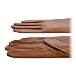 Fefè Napoli - Tobacco Leather Woman Gloves - Gloves - Handmade in Italy - Luxury Exclusive Collection - Avvenice