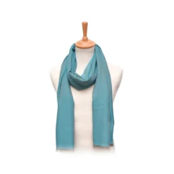 Fefè Napoli - Turquoise Cashmere Silk Elegance Scarf - Scarves and Foulards - Handmade in Italy - Luxury Exclusive Collection - Avvenice
