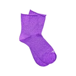 Fefè Napoli - Violet Lurex Woman Socks - Socks - Handmade in Italy - Luxury Exclusive Collection - Avvenice