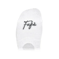 Fefè Napoli - White Be Happy Men's Peds - Socks - Handmade in Italy - Luxury Exclusive Collection - Avvenice