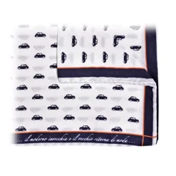 Fefè Napoli - White Cinquecento Silk Dandy Pocket Square - Pocket-Square - Handmade in Italy - Luxury Exclusive Collection - Avvenice