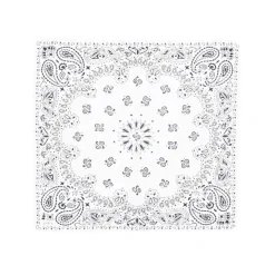 Fefè Napoli - White Silk Cotton Bandana - Scarves and Foulards - Handmade in Italy - Luxury Exclusive Collection - Avvenice