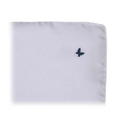Fefè Napoli - White Silk Gentleman Pocket Square - Pocket-Square - Handmade in Italy - Luxury Exclusive Collection - Avvenice