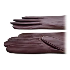Fefè Napoli - Wine Leather Woman Gloves - Gloves - Handmade in Italy - Luxury Exclusive Collection - Avvenice