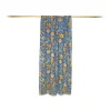 Fefè Napoli - Yellow Blue Flowers Wool Dandy Scarf - Scarves and Foulards - Handmade in Italy - Luxury Exclusive Collection - Avvenice
