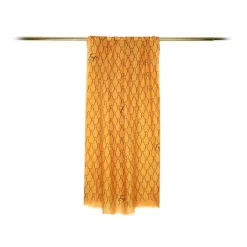 Fefè Napoli - Yellow San Gennaro Scaramantia Wool Scarf - Scarves and Foulards - Handmade in Italy - Luxury Exclusive Collection - Avvenice