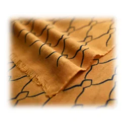 Fefè Napoli - Yellow San Gennaro Scaramantia Wool Scarf - Scarves and Foulards - Handmade in Italy - Luxury Exclusive Collection - Avvenice