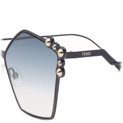 Fendi - Can Eye - Blue Pentagonal Oversize Sunglasses - Sunglasses - Fendi Eyewear - Avvenice