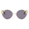 Fendi - Cut-Eye - Gold Cat-Eye Tulip Sunglasses - AI18 Fashion Show - Sunglasses - Fendi Eyewear - Avvenice