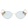 Fendi - Cut-Eye - Gold Cat-Eye Sunglasses - Sunglasses - Fendi Eyewear - Avvenice