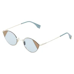 Fendi - Cut-Eye - Gold Cat-Eye Sunglasses - Sunglasses - Fendi Eyewear - Avvenice