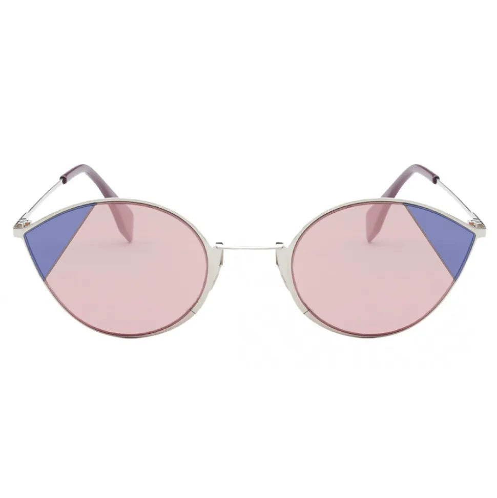 Fendi - Cut-Eye - Pink & Blue Cat-Eye Sunglasses - Sunglasses - Fendi Eyewear - Avvenice