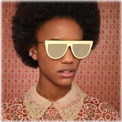 Fendi - DeFender - Aviator Sunglasses - Yellow - Sunglasses - Fendi Eyewear - Avvenice