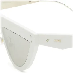 Fendi - DeFender - Flat Top Sunglasses - White - Sunglasses - Fendi Eyewear - Avvenice