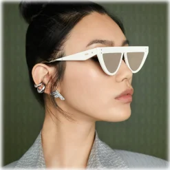 Fendi - DeFender - Flat Top Sunglasses - White - Sunglasses - Fendi Eyewear - Avvenice