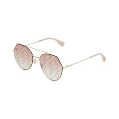 Fendi - Eyeline - Aviator Sunglasses - Gold Pink - Sunglasses - Fendi Eyewear - Avvenice
