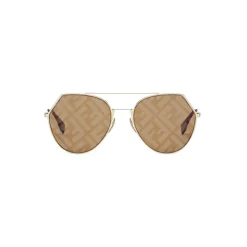 Fendi - Eyeline - Aviator Sunglasses - Gold Brown - Sunglasses - Fendi Eyewear - Avvenice