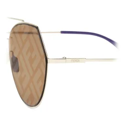 Fendi - Eyeline - Aviator Sunglasses - Gold Brown - Sunglasses - Fendi Eyewear - Avvenice