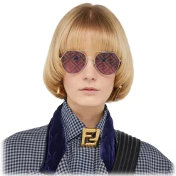 Fendi - Eyeline - Aviator Sunglasses - Purple - Sunglasses - Fendi Eyewear - Avvenice