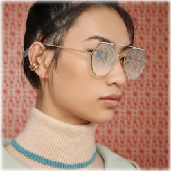 Fendi - Eyeline - Aviator Sunglasses - Gold - Sunglasses - Fendi Eyewear - Avvenice