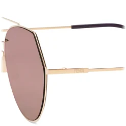 Fendi - Eyeline - Gold Rounded Sunglasses - Sunglasses - Fendi Eyewear - Avvenice