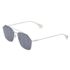 Fendi - Eyeline - Rectangular Sunglasses - Palladium - Sunglasses - Fendi Eyewear - Avvenice